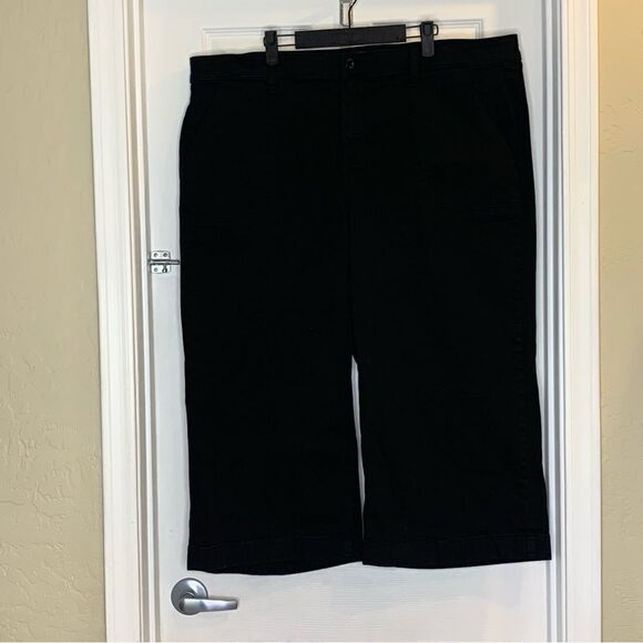Torrid Black Crop Pants Wide Ankle Size 24 - Picture 1 of 9